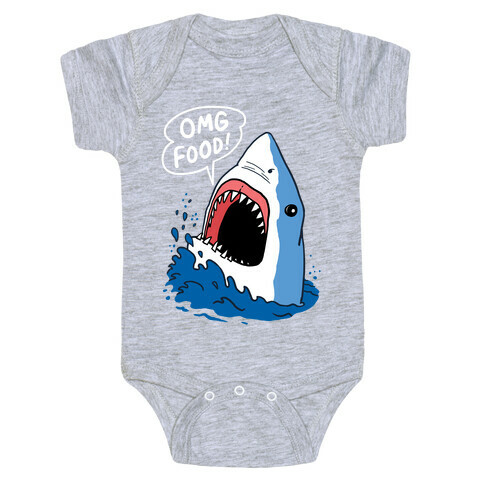 Omg Food Shark Baby One-Piece