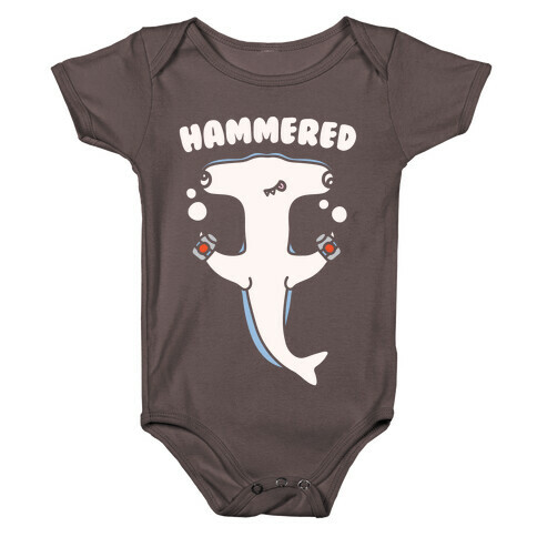 Hammered White Print Baby One-Piece