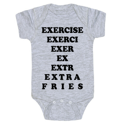 Exercise Extra Fries Baby One-Piece