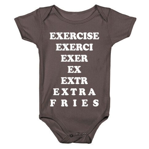 Exercise Extra Fries Baby One-Piece