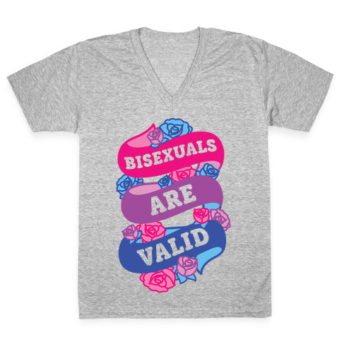 Bisexuals Are Valid V-Neck Tee Shirt