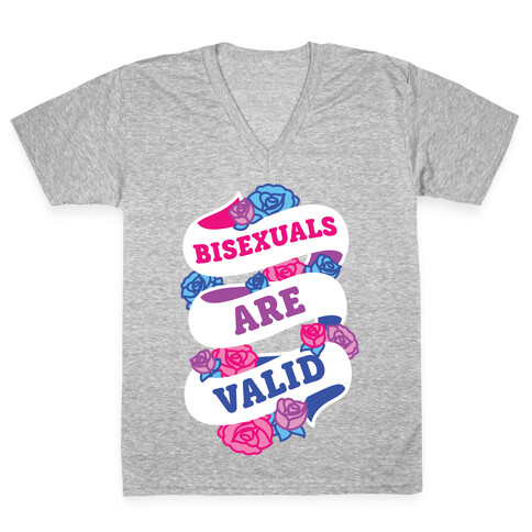 Bisexuals Are Valid V-Neck Tee Shirt