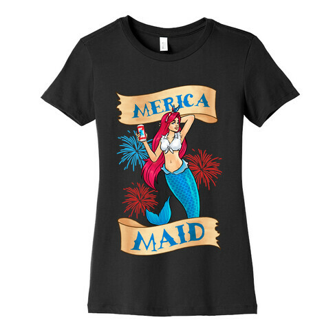 Merica Maid Womens T-Shirt