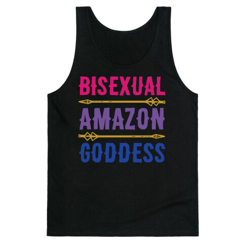 Bisexual Amazon Goddess Parody White Print Tank Top