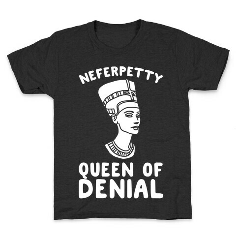 Queen Neferpetty White Print Kids T-Shirt