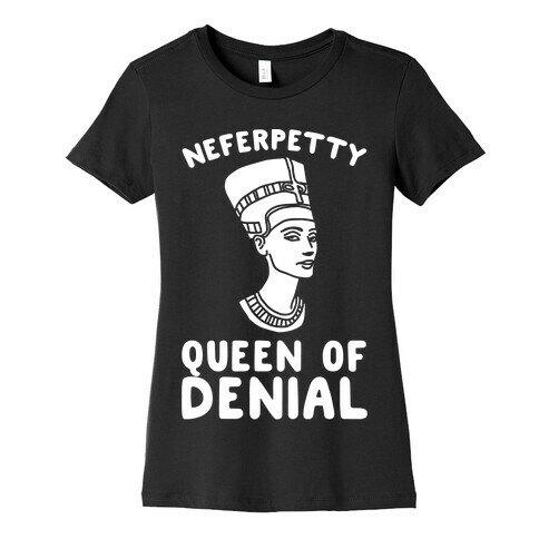 Queen Neferpetty White Print Womens T-Shirt