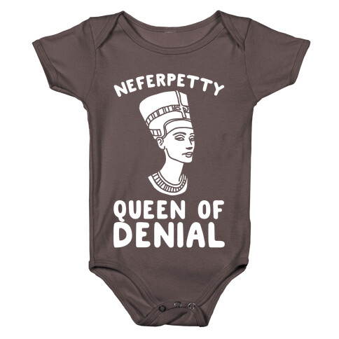 Queen Neferpetty White Print Baby One-Piece