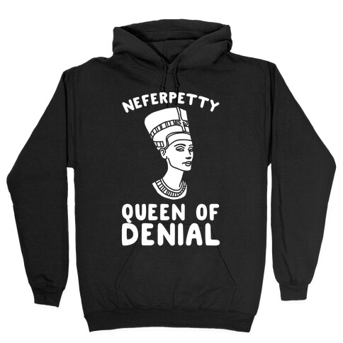 Queen Neferpetty White Print Hooded Sweatshirt