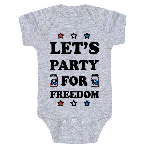 Let's Party For Freedom Baby One-Piece
