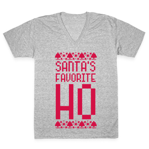 Santa's Favorite Ho V-Neck Tee Shirt