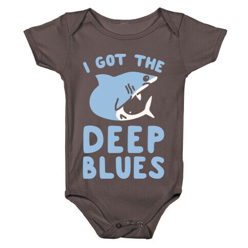 I Got The Deep Blues White Print Baby One-Piece