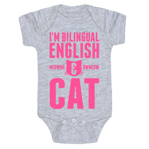 I'm Bilingual English & CAT Baby One-Piece