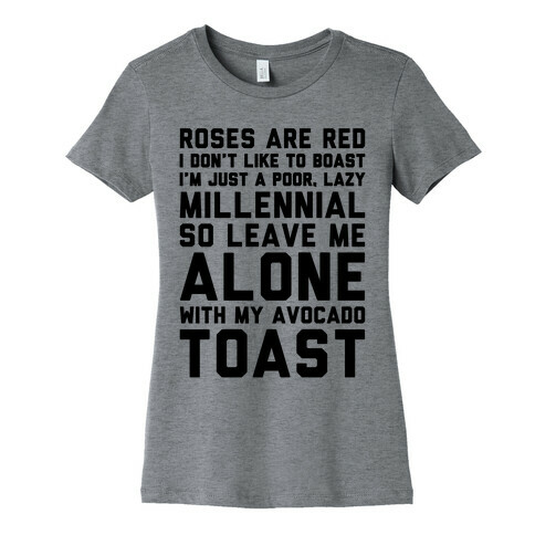 Millennial Poem  Womens T-Shirt