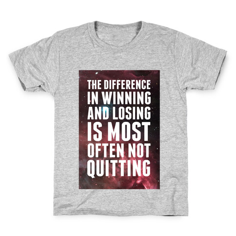 The Difference in Winning and Losing... Kids T-Shirt