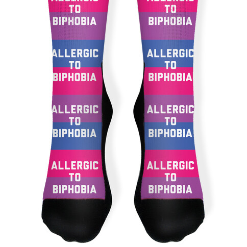 Allergic To Biphobia Sock