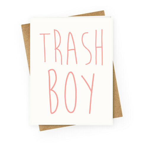 Trash Boy Greeting Card