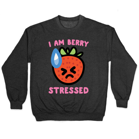 I'm Berry Stressed White Print Pullover