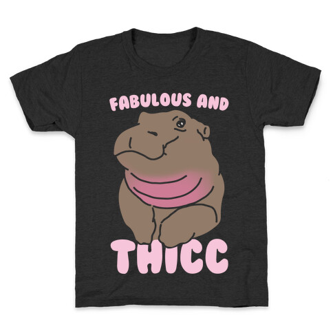 Fabulous and Thicc White Print Kids T-Shirt