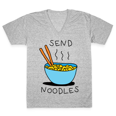 Send Noodles V-Neck Tee Shirt