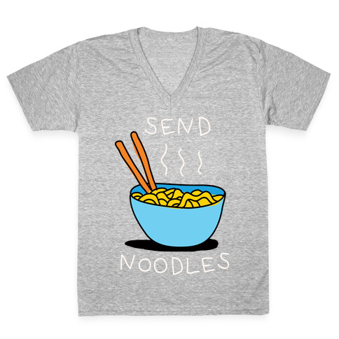 Send Noodles V-Neck Tee Shirt