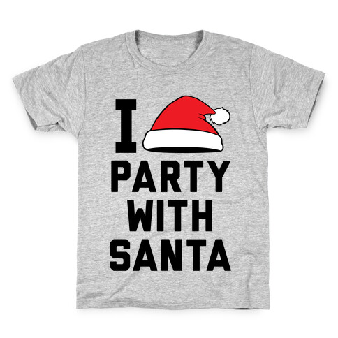 I Party With Santa Kids T-Shirt