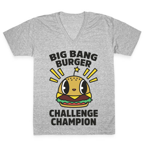Big Bang Burger Challenge Champion V-Neck Tee Shirt