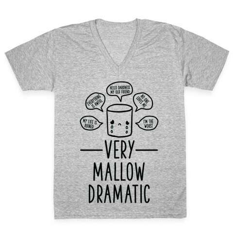 Very Mallow Dramatic V-Neck Tee Shirt