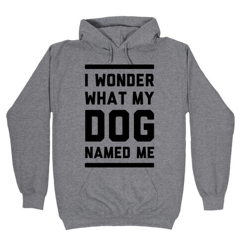 I Wonder What My Dog Named Me Hooded Sweatshirt