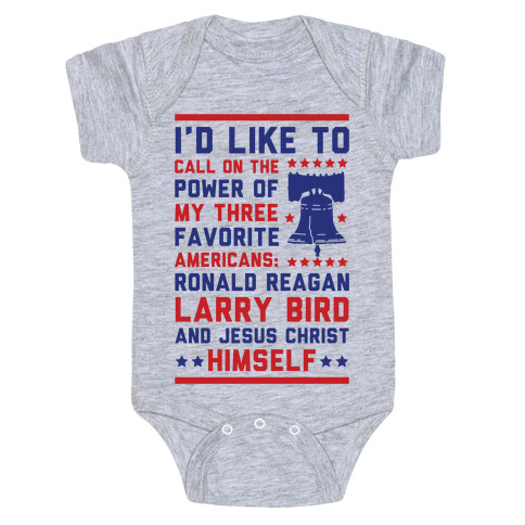 My Three Favorite Americans Baby One-Piece