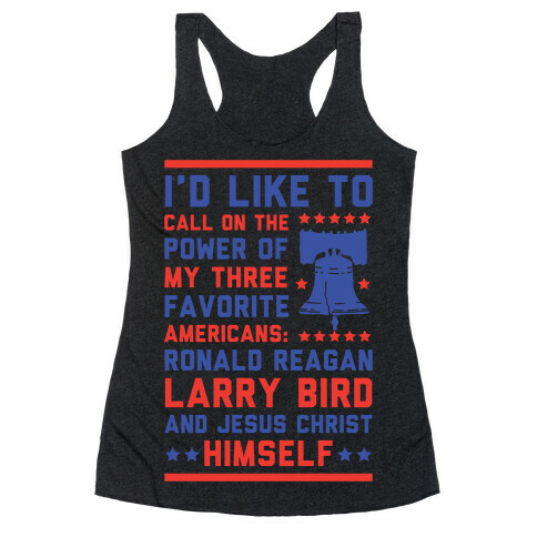 My Three Favorite Americans Racerback Tank Top