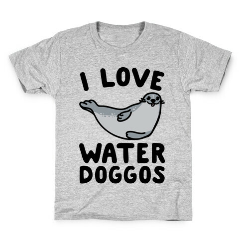 I Love Water Doggos  Kids T-Shirt