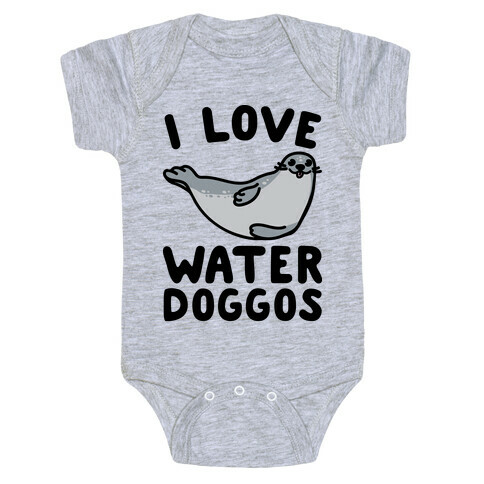 I Love Water Doggos  Baby One-Piece