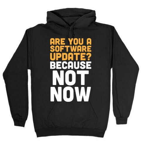 Are You A Software Update? Because Not Now Hooded Sweatshirt