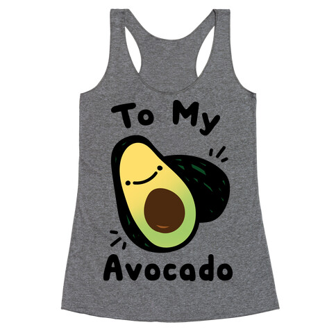 (You're The Toast) To My Avocado White Print Racerback Tank Top