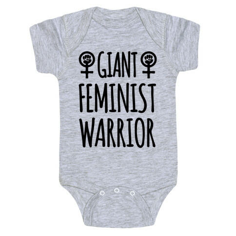Giant Feminist Warrior Baby One-Piece
