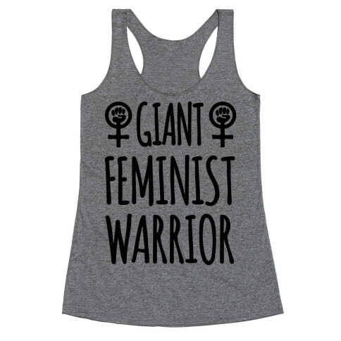 Giant Feminist Warrior Racerback Tank Top