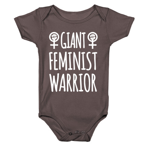 Giant Feminist Warrior Baby One-Piece