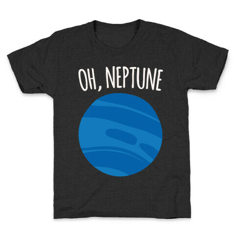 Oh Neptune White Print Kids T-Shirt