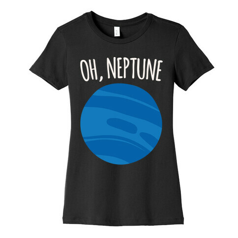 Oh Neptune White Print Womens T-Shirt