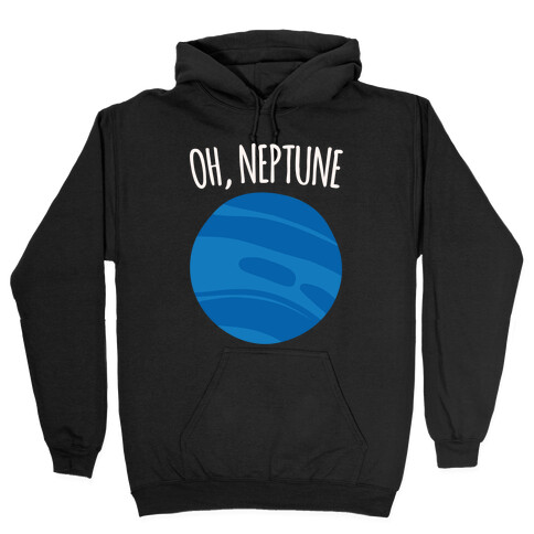 Oh Neptune White Print Hooded Sweatshirt