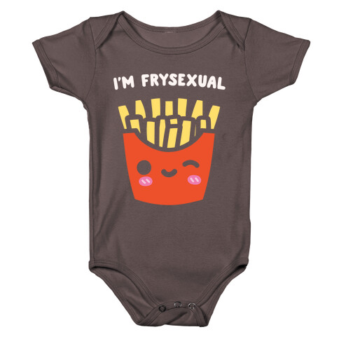 I'm Frysexual White Print Baby One-Piece