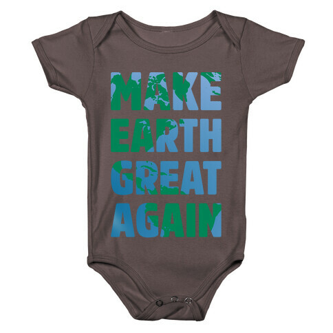 Make Earth Great Again White Print Baby One-Piece