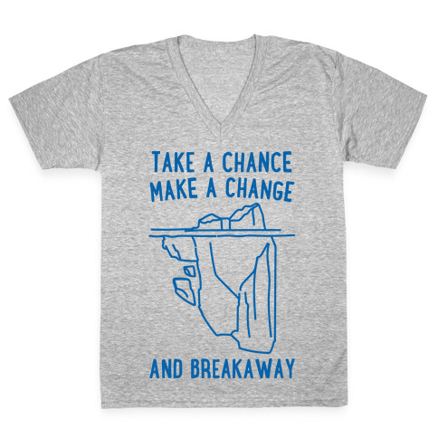 Breakaway Iceberg Parody V-Neck Tee Shirt