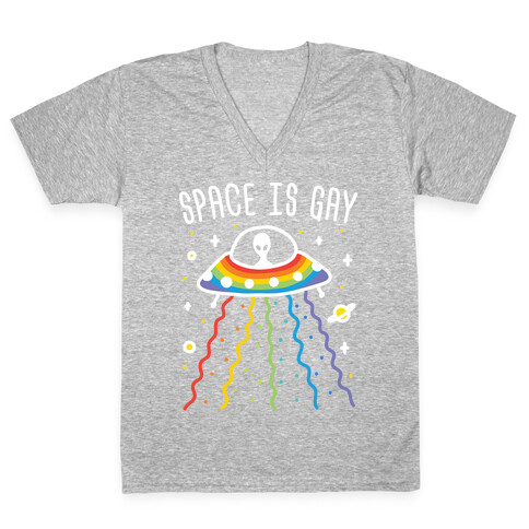 Space Is Gay V-Neck Tee Shirt