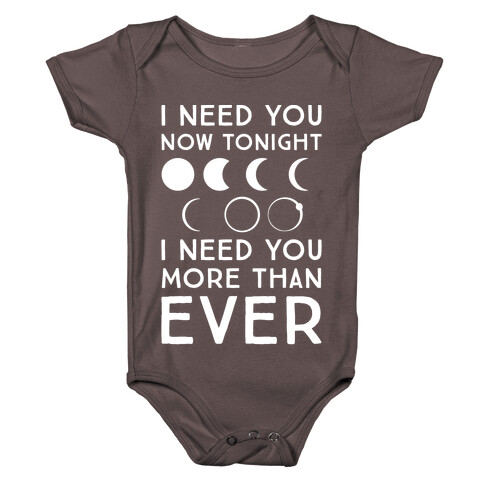 Total Eclipse Parody White Print Baby One-Piece