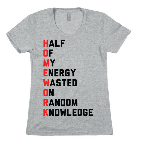 Homework Womens T-Shirt