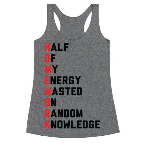 Homework Racerback Tank Top