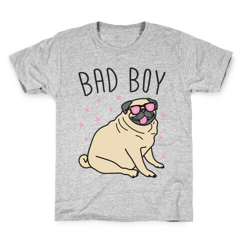 Bad Boy Pug Kids T-Shirt