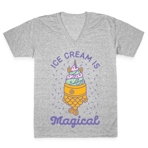 Ice Cream is Magical V-Neck Tee Shirt
