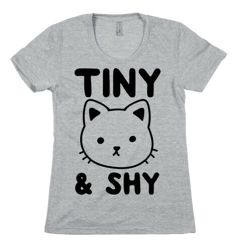 Tiny & Shy Cat Womens T-Shirt